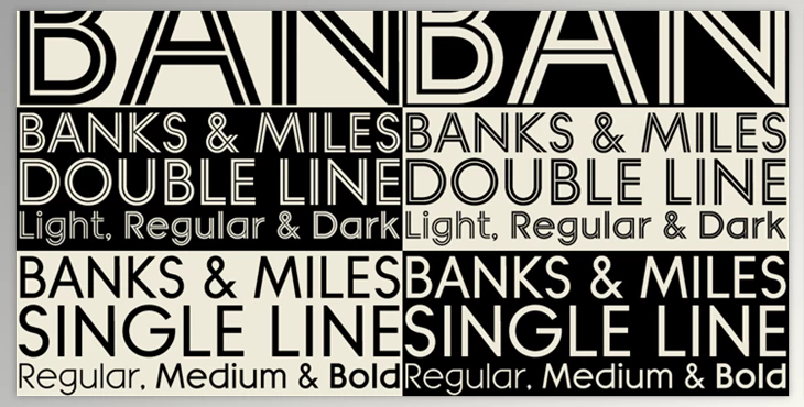 Banks & Miles Font Family – 9 Fonts