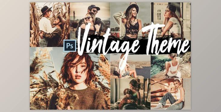 5 Vintage Skin Actions, ACR and LUT presets