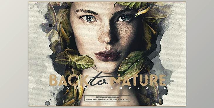 Back To Nature Photo Template CreativeMarket-4998428 (JPG, PSD)