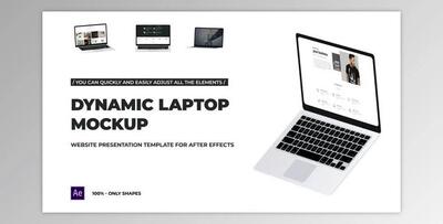 Dynamic Laptop Mockup – Website Presentation (Videohive 35061444) - AE Project