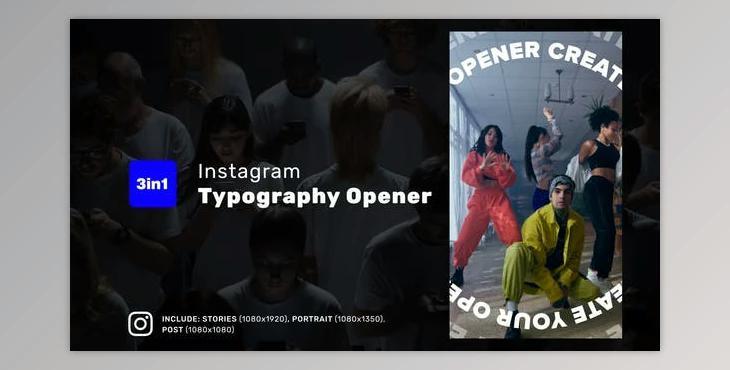 Instagram Typography Opener (Videohive 37315282) - AE Project