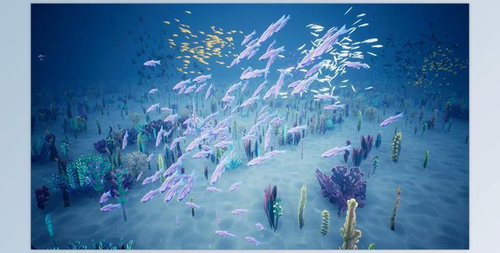 Unreal Engine - Stylized Small Fishes - Niagara (Engine version 4.25-4.27, 5.0-5.3)