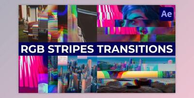 RGB Stripes Transitions for After Effects (Videohive 45871125) - AE Project