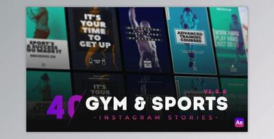40 GYM & Sports Instagram Story (Videohive 30494144) - AE Project