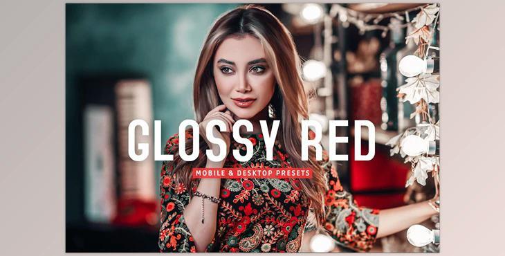 Glossy Red Pro Lightroom Presets CreativeMarket - 7375254