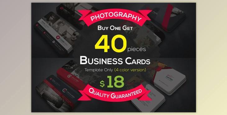 40 Photography Business Cards Bundle