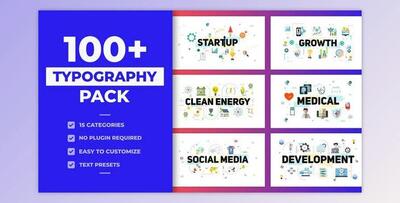 100 Typography Scenes Pack (Videohive 39082765) - AE Project