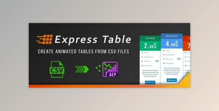 Express Table - aescripts + aeplugins v1.2