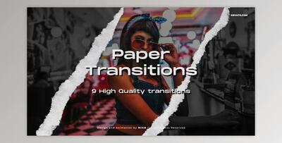 Paper transitions (Videohive 53668828) - AE Project