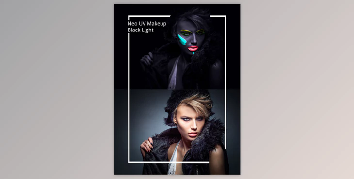 Neo UV Makeup Black Light Photoshop Action - Photo Effects