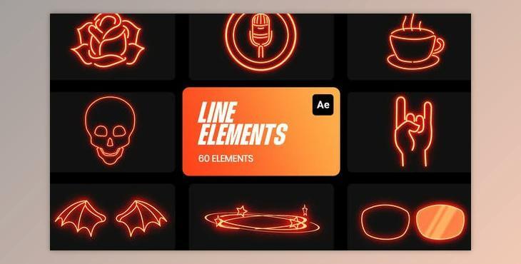 Line Visual Effects and Motion Shapes (Videohive 36165576) - AE Project