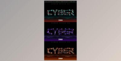 Cyber 3D Text Effect Vol 1 GraphicRiver-30015725
