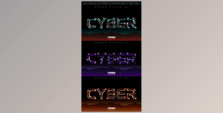 Cyber 3D Text Effect Vol 1 GraphicRiver-30015725