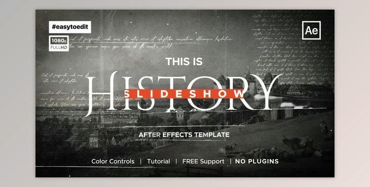 History Slideshow (Videohive 39135046) - AE Project