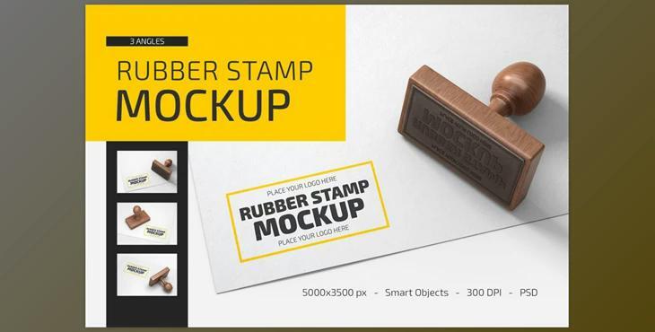 Rubber Stamp Mockup Set CreativeMarket-5389275