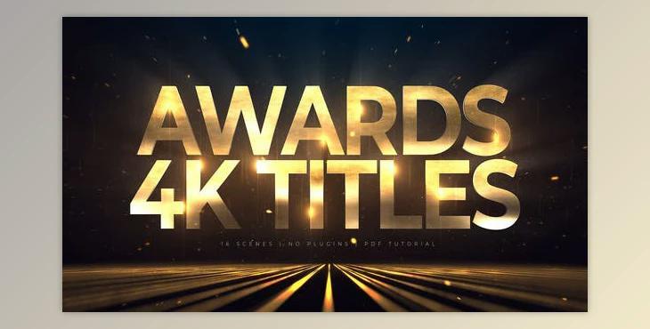 Awards 4K Titles - Lines (Videohive 25211057) - AE Project