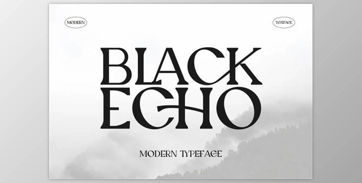 Black Echo Modern Ligature Font