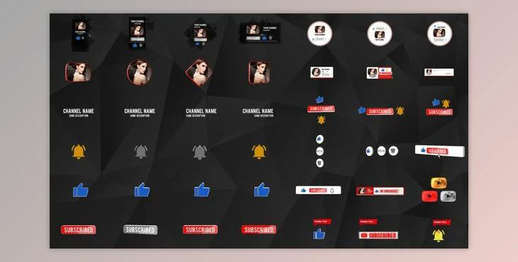 Youtube Subscribe Pack 44 in 1 (Videohive 28024077) - AE Project