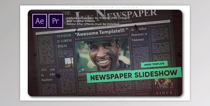 Drop Ink Newspaper Slideshow (Videohive 32298997) - PR Project