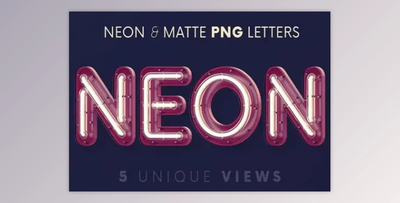 Neon & Matte – 3D Lettering