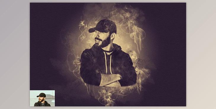 Super Smoke Effect Photoshop Action CreativeMarket - 10252542