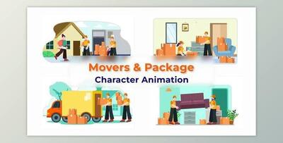 Packers And Movers Explainer Animation Scene (Videohive 38195246) - AE Project