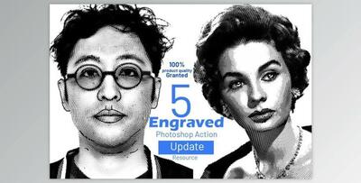 Engraved Effect Photoshop Action