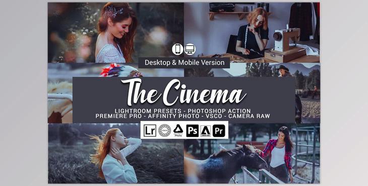 Cinema Lightroom Presets CreativeMarket-5157495 (DNG, XMP, LRTEMPLATE, PDF, ATN)