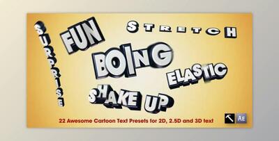 22 Awesome Cartoon Text Presets (Videohive 4939131)