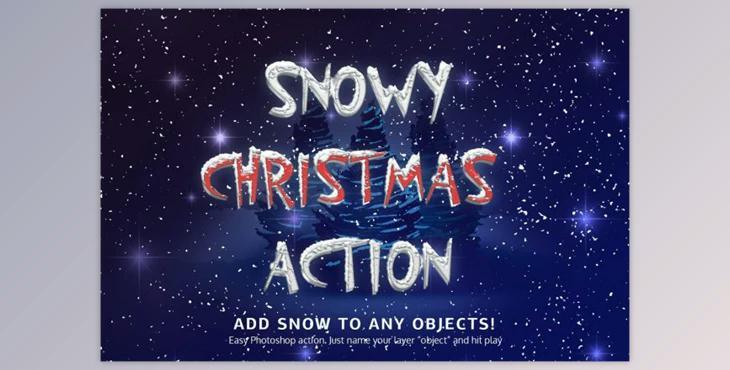 Snowy Christmas Action By Alkinos (TXT, JPG, PAT, PNG, ATN)