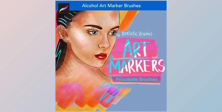 Alcohol Art Markers Procreate Brushes