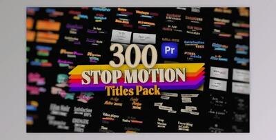 Stop Motion Text Overlays Pack for Premiere Pro: Pop Up, Cartoon, Paper, Wedding, Brush & More (VideoHive 54252638) PR Project