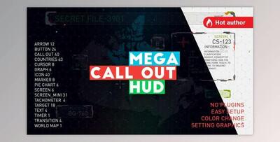 Mega call out HUD (Videohive 22811339) - AE Project