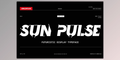 Sunpulse Futuristic Typeface Font