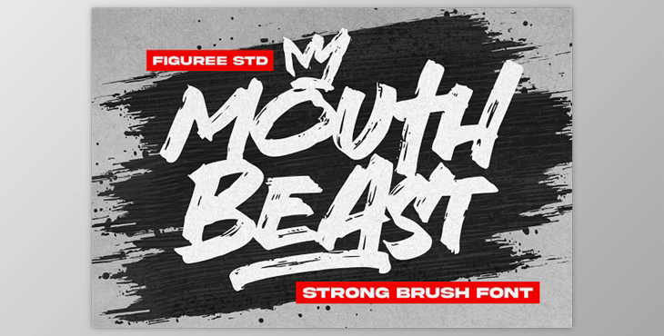 Mouth Beast - Strong Brush Font