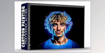 Cartoon Painting Photoshop Action - 92004577