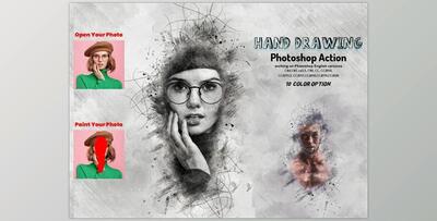 Hand Drawing Photoshop Action CreativeMarket-6029285 (ATN)