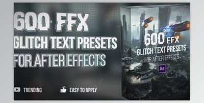 Motion Array 600 Glitch Text Presets
