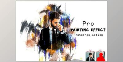 Pro Painting Effect Photoshop Action CreativeMarket - 14485324
