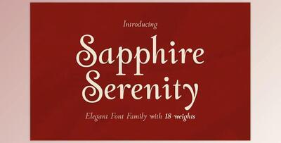 Sapphire Serenity - Elegant Serif Creative Market - 289486798