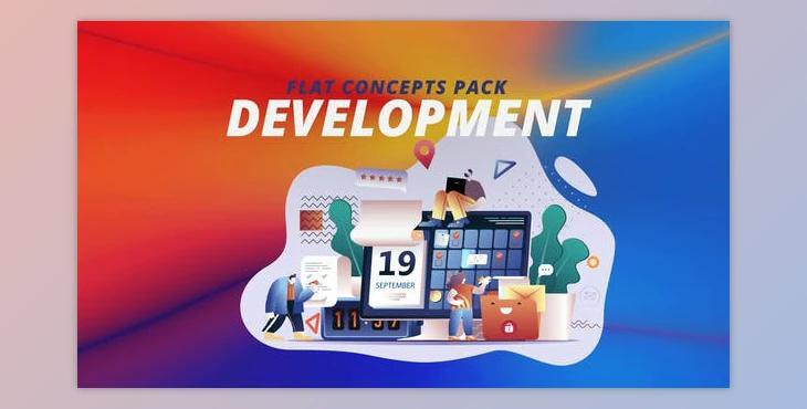 evelopment - Flat Concept (Videohive 30816701) - AE Project