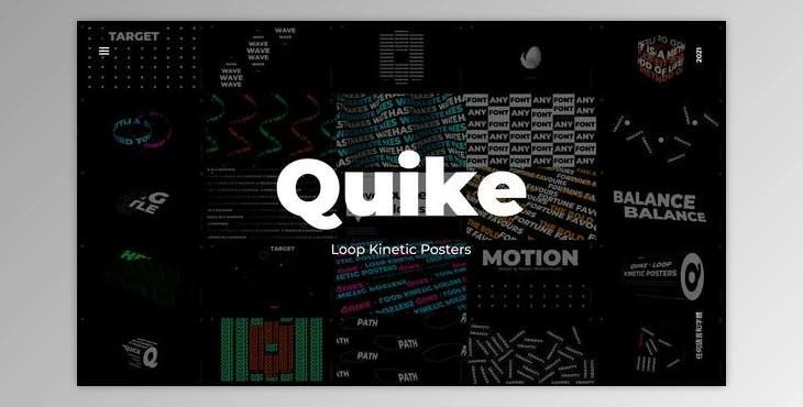 Quike - Loop Kinetic Posters (Videohive 31658378) - AE Project