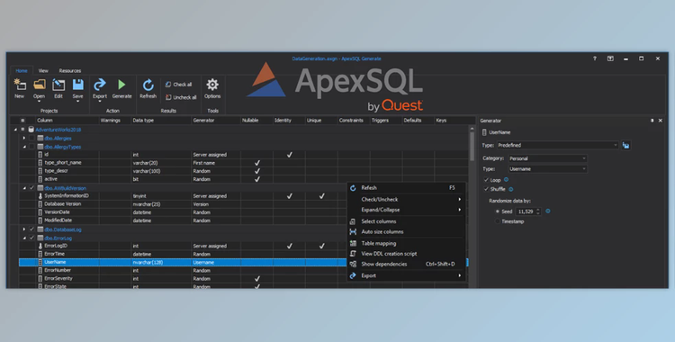 Quest Software ApexSQL Generate v2020.03.0384 + Keygen