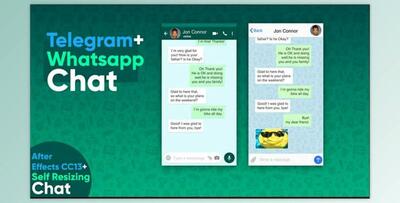 Whatsapp & Telegram Chat Kit (Motionarray 573313)