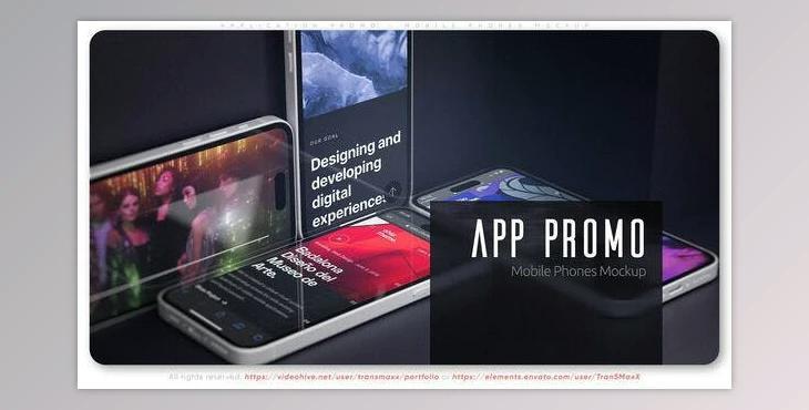 Application Promo – Mobile Phones Mockup (Videohive 50751006) - AE Project