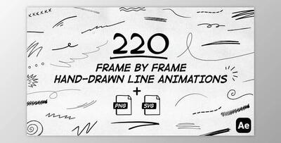 220 Frame By Frame Animated Lines (Videohive 50034074) - AE Project