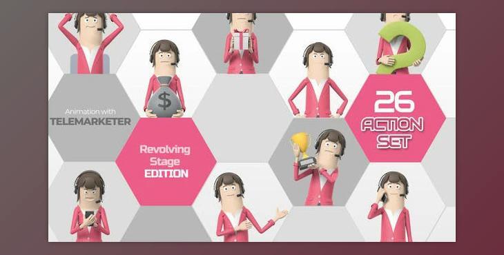 26 Action Set Telemarketer (Videohive 33966263) - AE Project