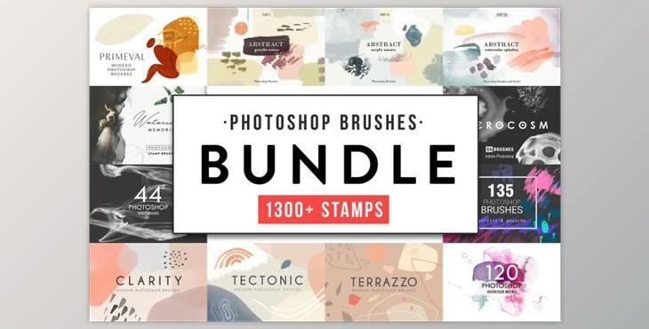 All Photoshop Stamp Brushes Bundle (ABR, ASL, PDF)