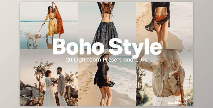 20 Boho Style Lightroom Presets LUTs - 92558441