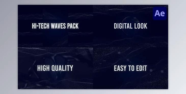 HiTech Waves Pack for After Effects (Videohive 45543625) - AE Project